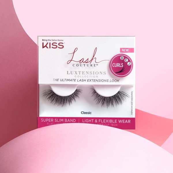 KISS KISS Lash Couture LuXtensions Collection False Eyelashes, Flat Lash