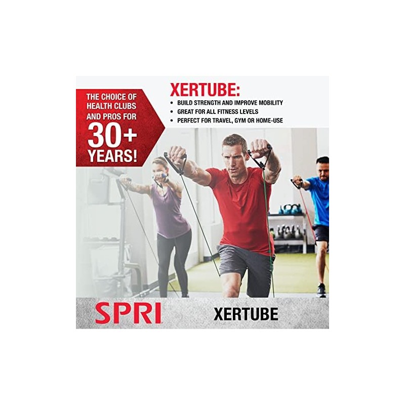 SPRI Xertube Resistance Bands with Handles – All Exercise Cords