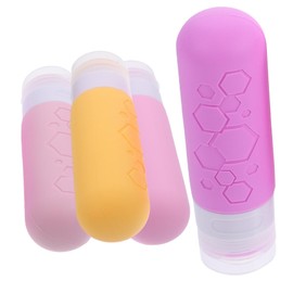 OHPHCALL Mini Travel Toiletry Products Set 4pcs Refillable Travel Bottles for Shampoo Lotion (90ml)