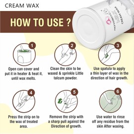 Professional Feel Milk Cream Wax With Wax Strips, hydro soluble wax For Face, Upper Lips, Arms, Legs, Bikini Line, Underarms and Full Body (800 Grams)