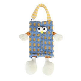 Queen-b Tissue Case for Car Hanging Monster Cute Character Headrest Refill Tissue Case Box Holder Car Accessories Plush Toy (Blue)