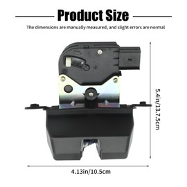 Newnessai 81230-3Z000 Rear Trunk Latch Tailgate Door Lock Actuator, Replacement for Hyundai Santa Fe 2013-2018 Santa Fe Sport 2015-2018 Santa Fe XL 2013-2019, Replacement for Kia Sedona 2016-2021