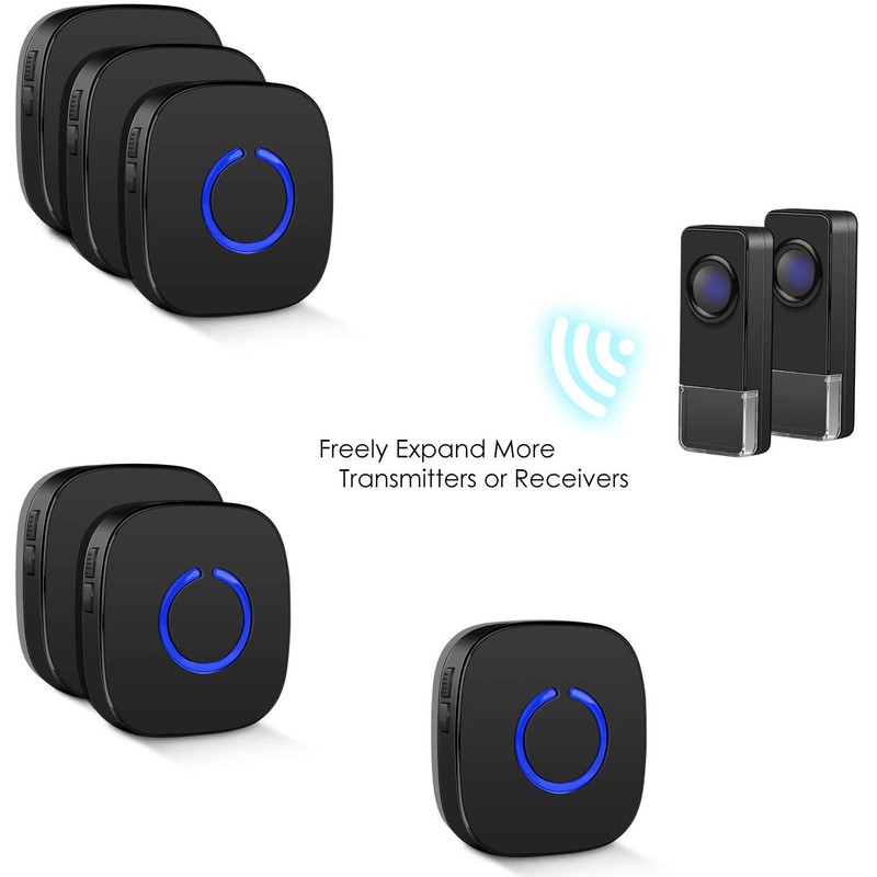 Doorbell Wireless Chime Kit with 2 Door Bells and 2