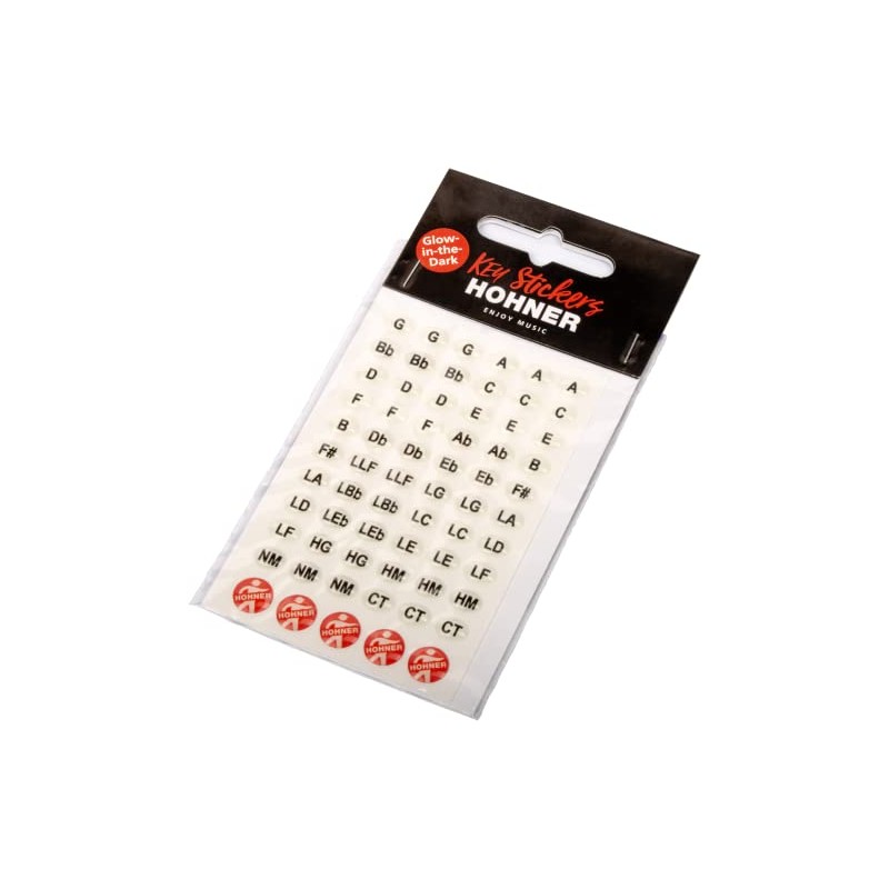 HOHNER PEGATINAS 3D GLOW IN THE DARK TONO ARMONICAS