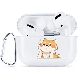 AKABEILA Case for Airpods Pro 2, Soft TPU Clear Protective Case, Shockproof Airpods Pro 2 2022 Case with Pattern Carabiner Airpods Pro 2nd Generation Charging Case