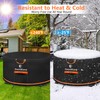 Fire Pit Cover Round 36 Inch [2025 Upgraded 1000D Heavy