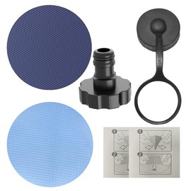 Dog Pool Drain Cap Plug Connection Hose Adapter, 3 Repair Patches Accessories Kit for Foldable Swimming Kiddle Pool