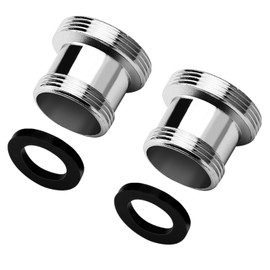 ZMDMAH 2 Pieces Tap Adapter M18 to M22, Thread Adapter for Male Thread M18 and M22, for Sink Kitchen Aerator Water Filter with Rubber Seal