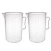 sourcing map Graduated Cups 2000 ml Polypropylene Plastic Set of