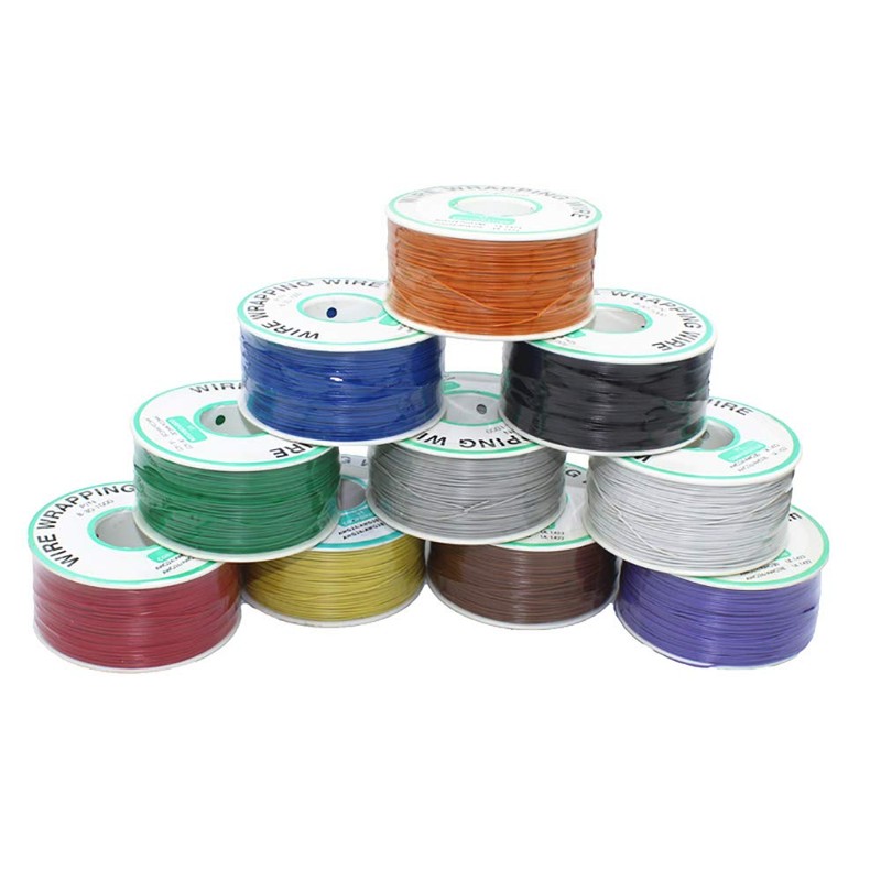 Yellow 250 m Coloured Insulation Cable Test Wrapping Cable Tinned