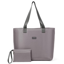 AOTIAN Reusable Grocery Bags, Thickened Polyester Foldable Shopping Bags, Zipper Closure Large Tote Bag Travel Gym Beach Bag