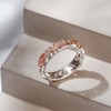 Jeulia 925 Sterling Silver Two-Tone Couple Rings Wedding Rings for