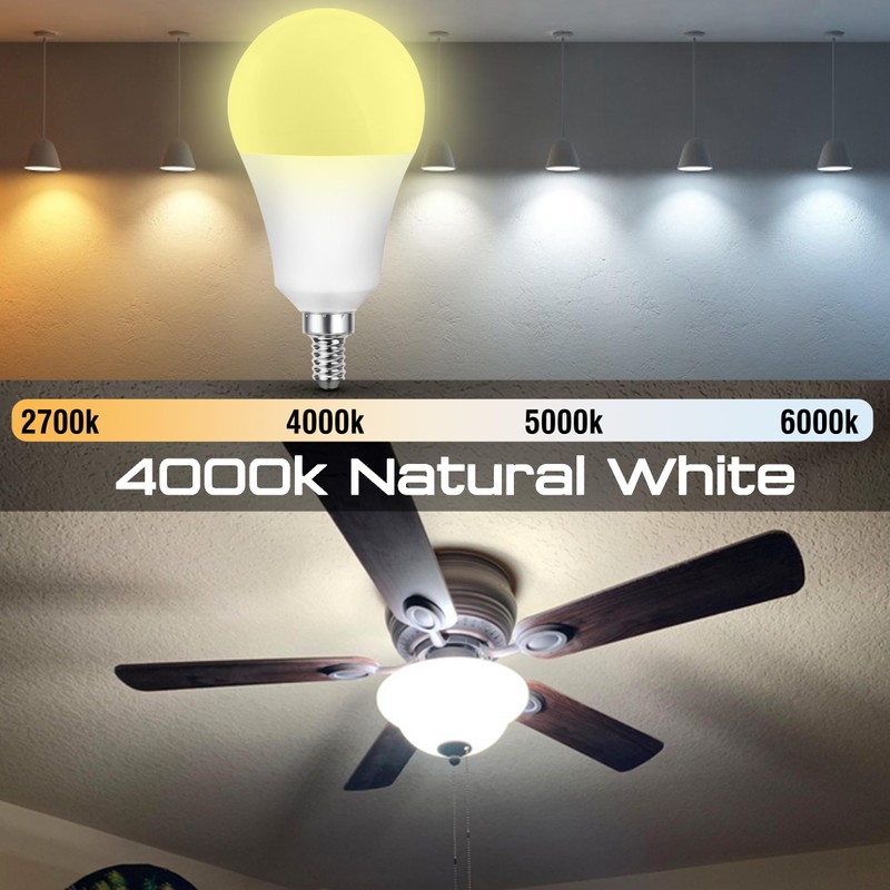 E12 LED Candelabra Bulb 100Watt Equivalent, 4000K Natural White, E12