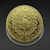 Voocye Mayan Civilization Aztec Calendar Coin 40mm Diameter (1 Gold)