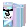 JETMORE 200 Pcs Holographic Bags, Mylar Resealable Bags, 2.4x5.9" Smell