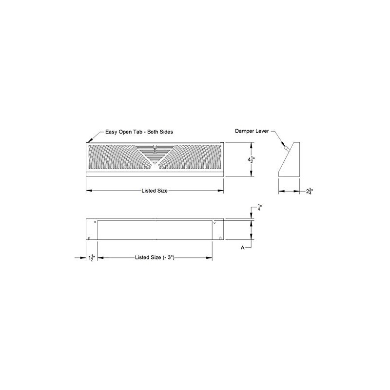Oil-Rubbed Bronze Finish Baseboard Register (15 Inch, Oil Rubbed Bronze)