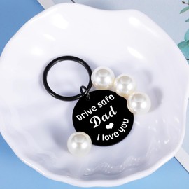 GGOJAGST Fathers Day Drive Safe Keychain for Dad for Dad Father Dads Birthday Gifts from Son Daughter Father's Day Daddy Birthday Easter Christmas Gifts