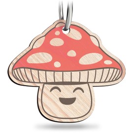 Glückspilz Schlüsselanhänger handgemacht aus Holz, Glücksbringer, Viel Glück, Glücksbringer Auto, Geschenk Viel Glück, Viel Erfolg, Herz Glücksbringer, viel Glück Geschenke