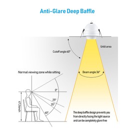 TORCHSTAR 5CCT 3 Inch Gimbal Recessed Light with J-Box, Anti-Glare Narrow Frame Super Deep Baffle, CRI90 Dimmable 573lm Adjustable Eyeball Spotlight, 27003000350040005000K, ETL, Pack of 4