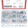 Hilitchi 70-Pcs Zinc Plated Double Ear O Clips Hose Tube