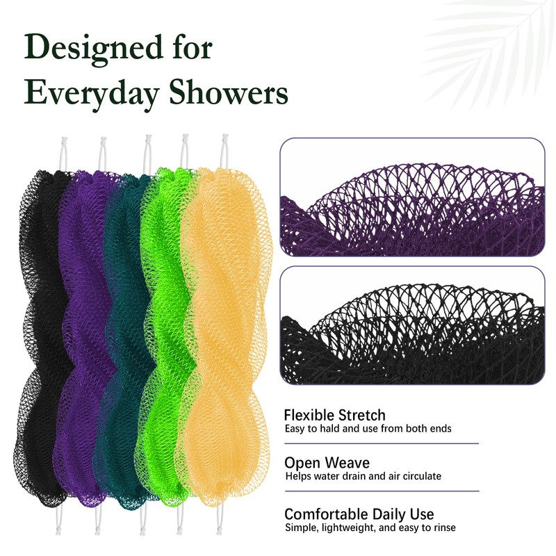 African Bath Net Sponge with Long Stretch Design, Quick Dry
