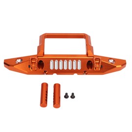 Aluminum Alloy Front Bumper RC Car Upgrade Accessory with LED Light Hole for Axial 1/6 for SCX6 CarOrange