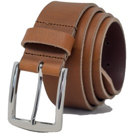 Ashford Ridge Made in England 40mm Full Grain Leather Belt with Classic Buckle - Tan Small