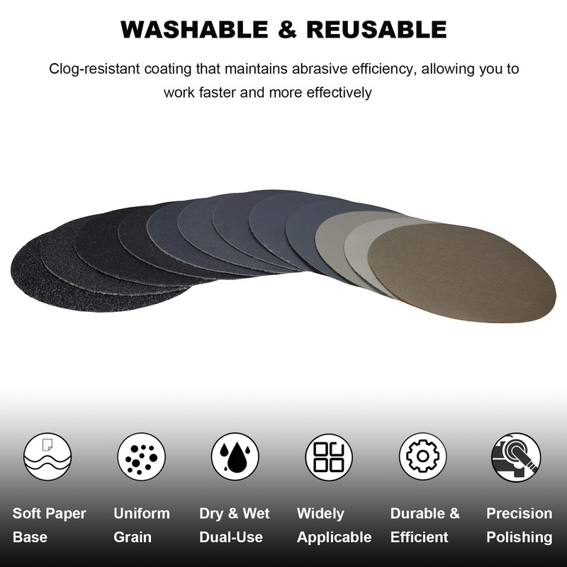 3 Inch 134 PCS Sanding Disc Drill Polishing Kit -