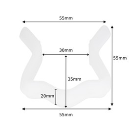 Plastic U Clips for Joining Divan Bed Bases or Ottoman Bed Bases (2 x Plastic U Clips)