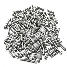 Pack of 150 Cable End Ferrules, End Cap Connectors, Brake Cable, Bicycle Accessories, Gear Core End Caps, Brake Cable Tails for Bicycles and Mountain Bikes (Silver)
