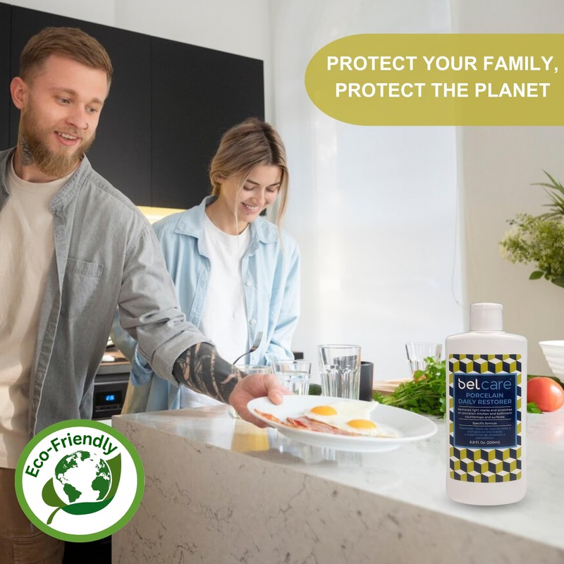 BELCARE Porcelain Daily Restorer for Kitchen Sinks, Countertops, Bathroom Vanities