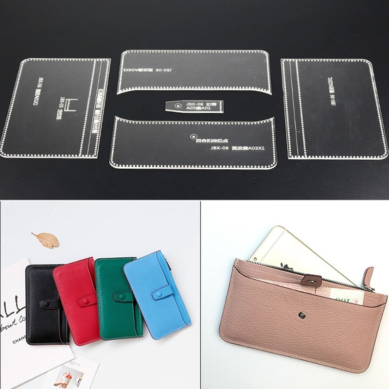 Mobile Phone Bag Acrylic Making Template Set Long Wallet Handbag