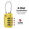 SharkByte TSA Approved Suitcase Locks - 4-Dial Security Travel Combination