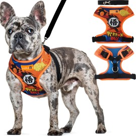 Arnés Pechera Ajustable Antitirones Para Perro Chico Mediano Goku 5