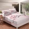 Feelyou Girls Sheets Queen Cherry Blossom Floral Bed Sheet Set