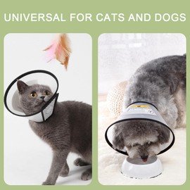 Dog Cone Collar After Surgery Recovery Collars for Dogs Cats, Cats Dog Cones for Anti-Licking Pet Protective Neck Cone Stop Licking, Adjustable Plastic Soft Collar for Wound Dogs and Cats（NO：6）