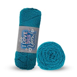 I Love This Yarn Medium Yarn for Crocheting & Knitting – Soft Yarn Skein – 252 Yards of 97% Acrylic & 3% Metallic Polyester Yarn for Crocheting Blankets, Hats, & More – DIY Handcrafting Accessories