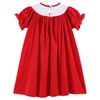 Lil cactus Red Velvet Christmas Smocked Bishop Dress, 18-24 Months