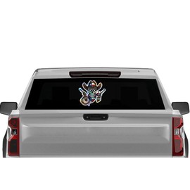 Texas Cowboy Skull Holographic Decal Sticker 15" Window Windshield Bumper Fits Truck Car SUV Texas State Flag Texan Style D