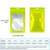 100pcs Green Mylar Ziplock Bags with Foil Seal Holographic Plastic