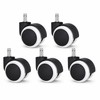 5-Piece Office Chair Caster Wheels for Smooth Rolling – 2-Inch