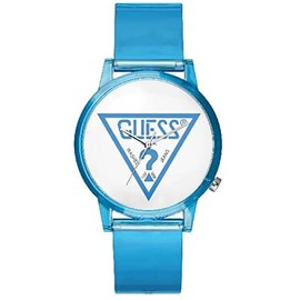 Guess Women's Analogue Digital Automatic Watch with Strap S0354209, White, Ribbon