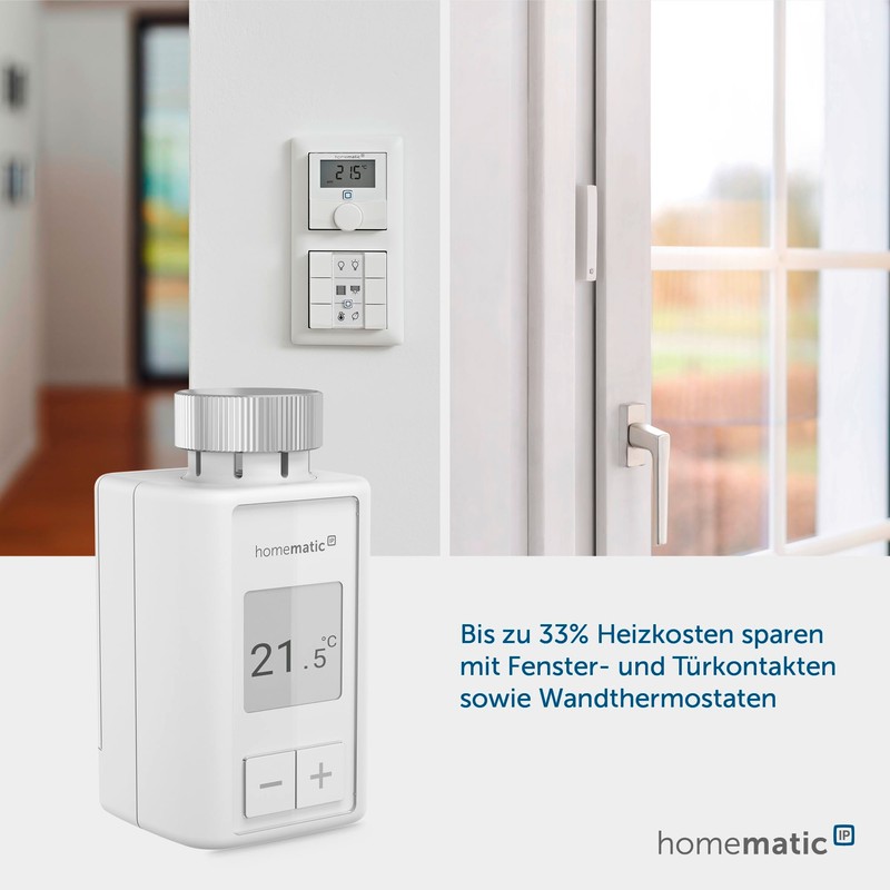 Homematic IP Smart Home Radiator Thermostat - Flex, Digital Thermostat