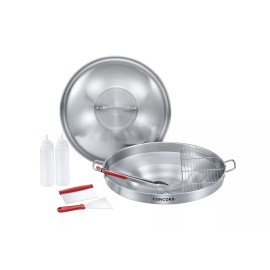 CONCORD Stainless Steel 8 Piece 22" Comal Cookware Set