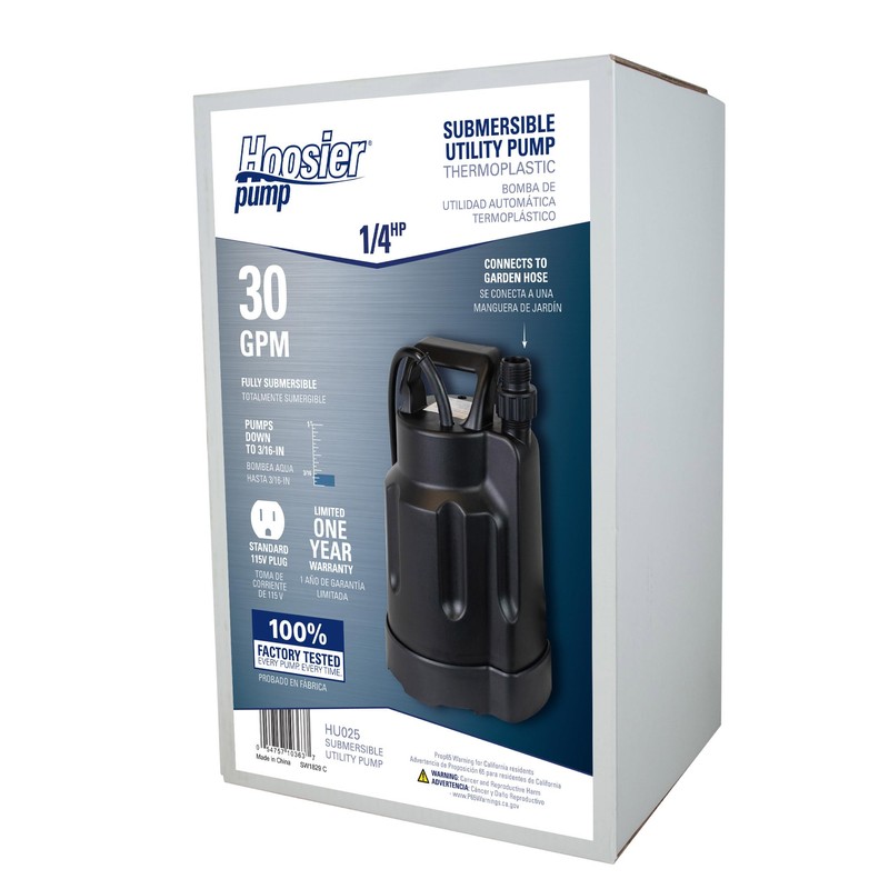 Hoosier Submersible 1/4HP Utility Pump