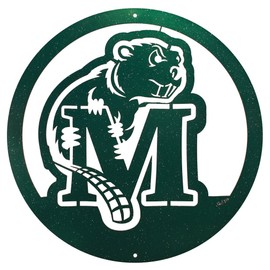 SWEN Products Minot State Beavers 12" Green Scenic Art Wall Design