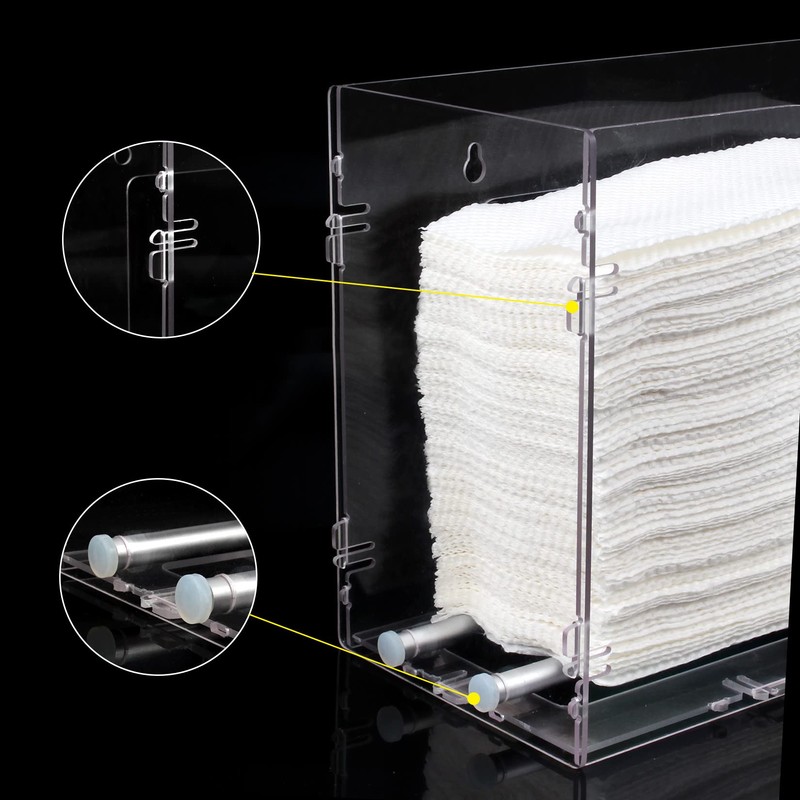 Evron Paper Towel Dispenser Countertop & Wall Mount Clear One-Hand