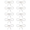 10Pcs Diamond Rhinestone Bow Glass Flash Brooch Claw Chain Suit