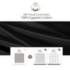 Shunjie.Home 100% Egyptian Cotton 400 Thread Count Full Size Sateen