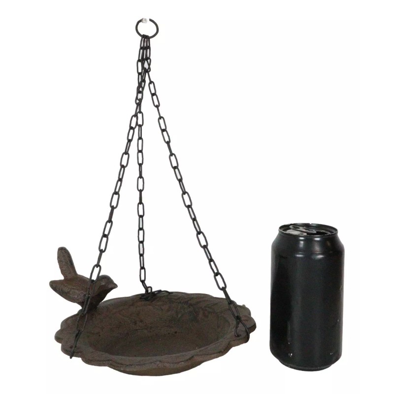 Ebros Gift Cast Iron Whimsical Bluebird On Victorian Dish Hanging